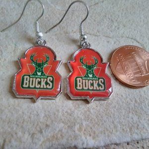 NBA Milwaukee Bucks Earrings - NEW